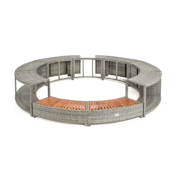 ENTOURAGE ROTIN GRIS SPA GONFLABLE Diam. 180cm -Bestway Soldes 2024 entourage rotin gris spa gonflable diam 180cm 4