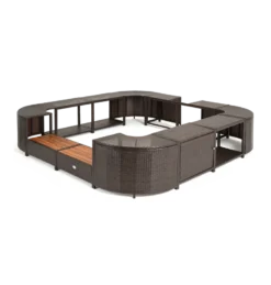 ENTOURAGE ROTIN MARRON SPA GONFLABLE 188x188cm -Bestway Soldes 2024 entourage rotin marron spa gonflable 188x188cm 4