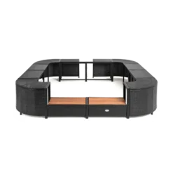 ENTOURAGE ROTIN NOIR SPA GONFLABLE 188x188cm -Bestway Soldes 2024 entourage rotin noir spa gonflable 188x188cm 2