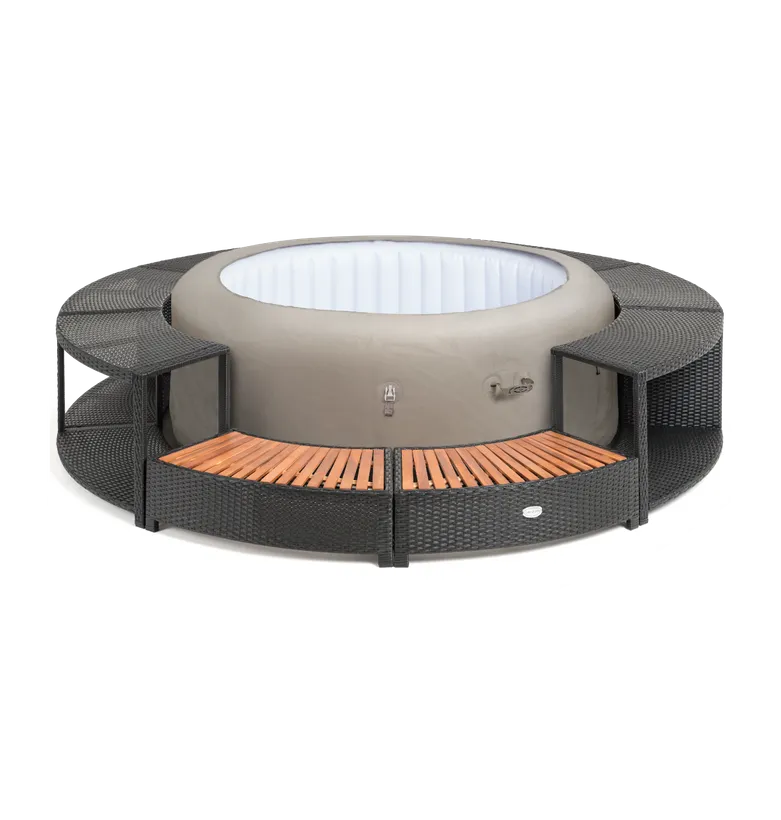 ENTOURAGE ROTIN NOIR SPA GONFLABLE Diam. 200cm 4 ENTOURAGE ROTIN NOIR SPA GONFLABLE Diam. 200cm – Image 4