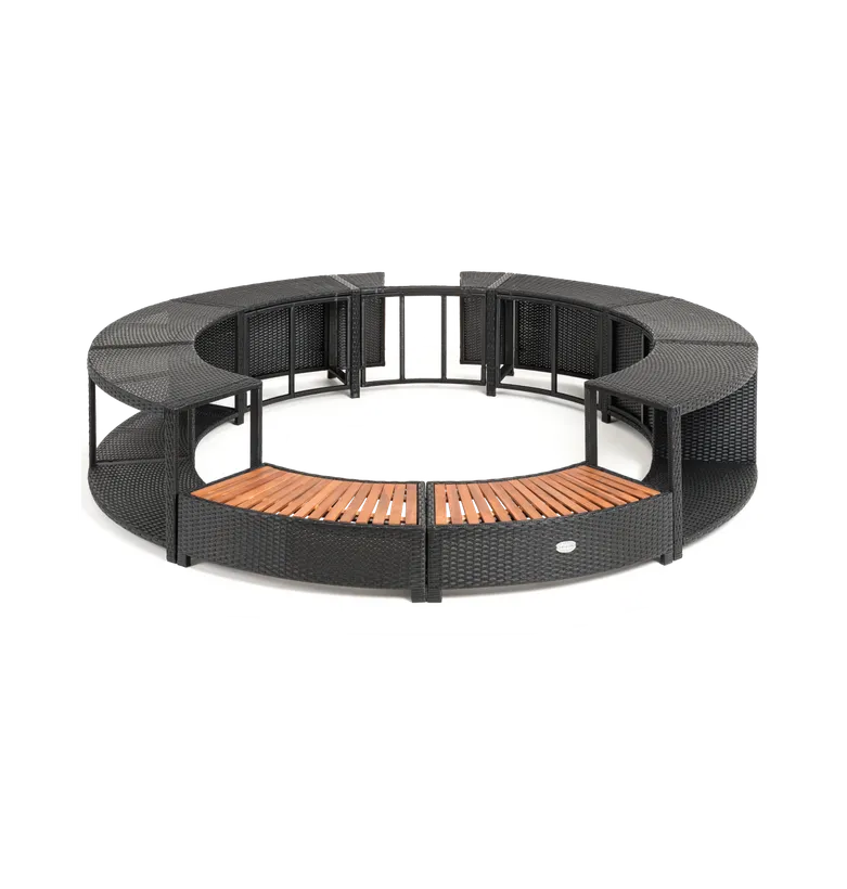 ENTOURAGE ROTIN NOIR SPA GONFLABLE Diam. 200cm 5 ENTOURAGE ROTIN NOIR SPA GONFLABLE Diam. 200cm – Image 5