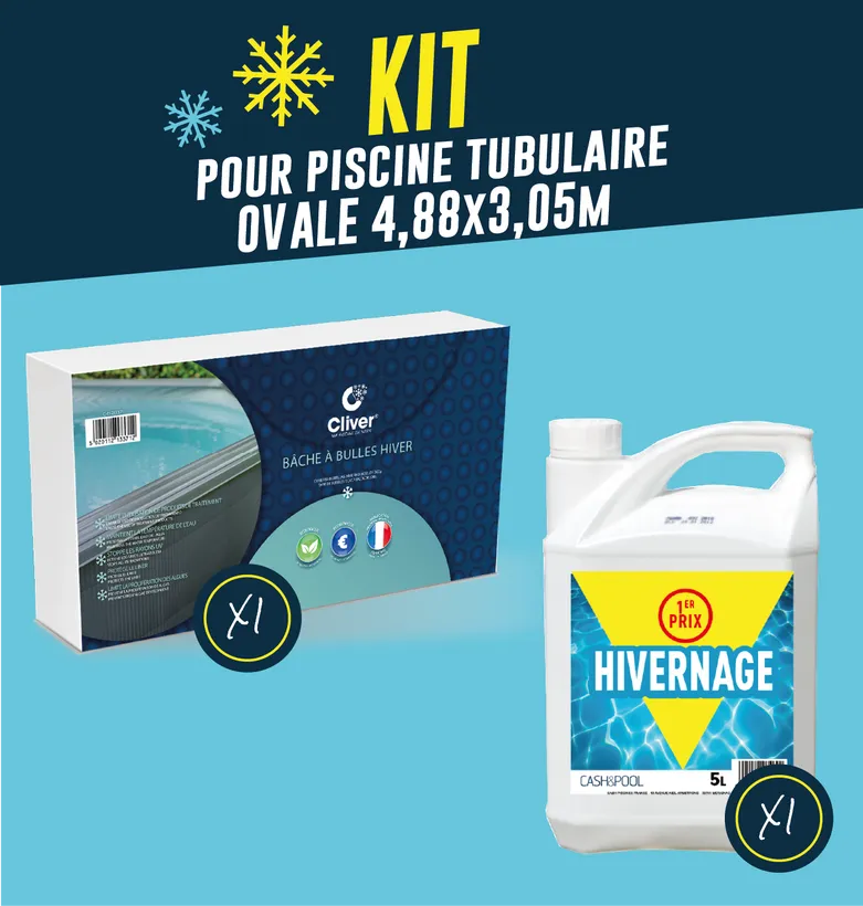 KIT HIVERNAGE TUBULAIRE OVALE 4,88 M X 3,05 M 1 KIT HIVERNAGE TUBULAIRE OVALE 4,88 M X 3,05 M