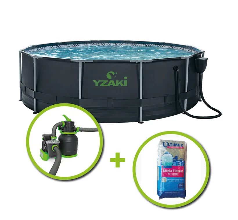 KIT PISCINE TUBULAIRE YZAKI 3.66x1.22m 1 KIT PISCINE TUBULAIRE YZAKI 3.66x1.22m