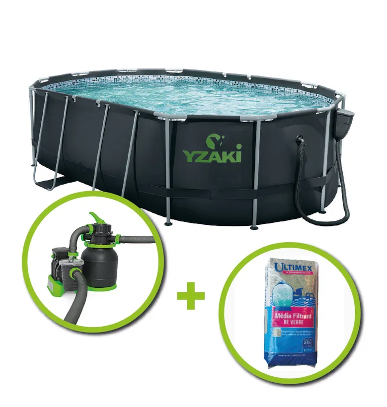 KIT PISCINE TUBULAIRE YZAKI 4,88x3,05x1,22m 1 KIT PISCINE TUBULAIRE YZAKI 4,88x3,05x1,22m