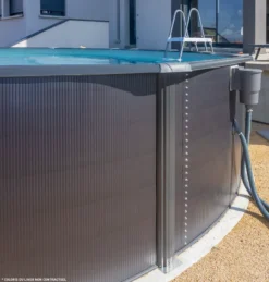 PISCINE ACIER 6,10x3,75 H 1,32 GRAPHITE -Bestway Soldes 2024 piscine acier 6 10x3 75 h 1 32 graphite 3