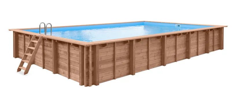 PISCINE BOIS LOUISIANA 8.00x4.00 H 1.38 LUXE 1 PISCINE BOIS LOUISIANA 8.00x4.00 H 1.38 LUXE