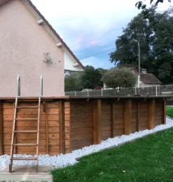 PISCINE BOIS NEBRASKA 7.11x4.00 H 1.38 LUXE -Bestway Soldes 2024 piscine bois nebraska 7 11x4 00 h 1 38 luxe 5