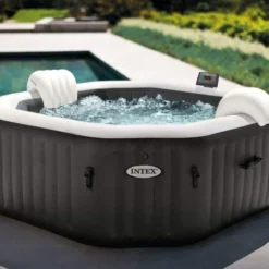 SPA GONFLABLE INTEX PURESPA CARBONE OCTO 4pl. BULLES+JETS -Bestway Soldes 2024 spa gonflable intex purespa carbone octo 4pl bulles jets 3
